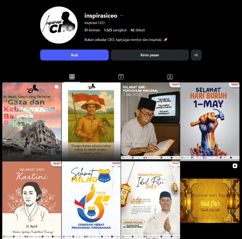 Portfolio Social Media Management Instagram – Inspirasi CEO - Azhari Ardinal
